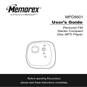 Memorex MPD8601 User Guide