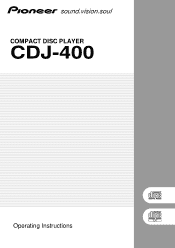 Pioneer CDJ-400 CDJ-400 Operating Instructions