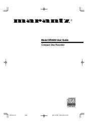Marantz DR4050 DR4050 USER'S MANUAL