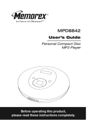 Memorex MPD8842SIL User Guide