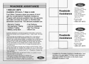 2011 Ford Taurus Roadside Assistance Card 1st Printing