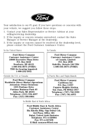2000 Ford Explorer Sport Warranty Guide 1st Printing