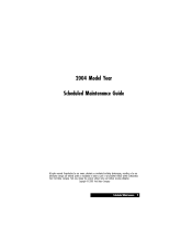 2004 Ford Taurus Scheduled Maintenance Guide 5th Printing