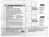 2010 Ford Fusion Roadside Assistance Card 1st Printing