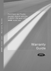 2009 Ford F450 Super Duty Crew Cab Warranty Guide 2nd Printing