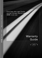 2008 Ford Ranger Warranty Guide 3rd Printing