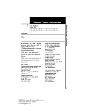 2003 Ford F250 Scheduled Maintenance Guide 6th Printing
