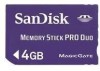 Get SanDisk SDMSPD-4096 - 4GB Memory Stick PRO DUO Static PDF manuals and user guides