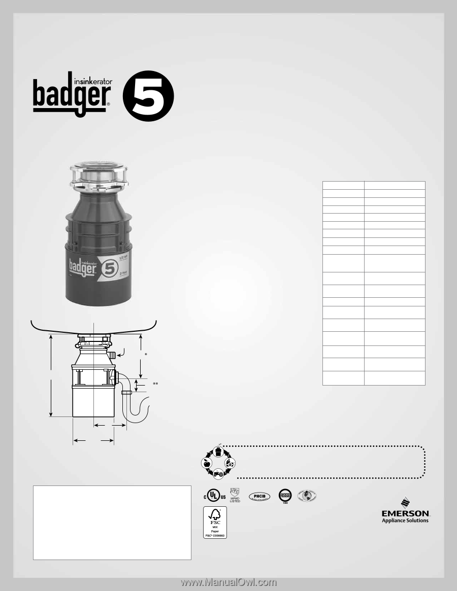 Insinkerator Badger 5xl Manual