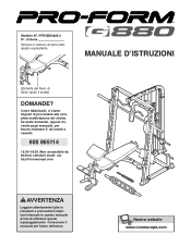 ProForm G 880 Bench Italian Manual