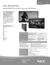 NEC P401 P401 : SB-L007KK spec brochure