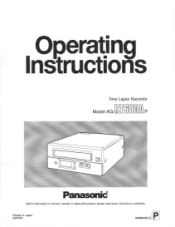 Panasonic AGRT600A AGRT600 User Guide