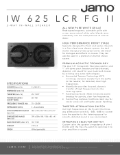 Jamo IW 625 LCR FG II Cut Sheet