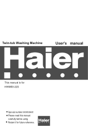 Haier XPB50-22S User Manual