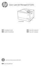 HP Color LaserJet Managed E75245 Installation Guide