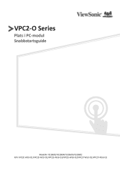 ViewSonic VPC25-W53-O1 Quick Start Guide Svenska