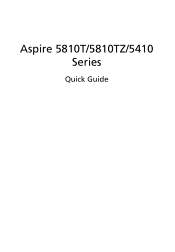 Acer LX.PBB0X.087 Acer Aspire 5810T, Aspire 5810TZ Notebook Series Start Guide