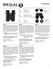 Celestron Regal ED 10x42 Roof Prism Binoculars Regal ED Binocular Quick Setup Guide