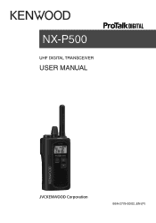 Kenwood NX-P500 User Manual 2