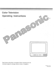 Panasonic CT20R12T CT20R12T User Guide