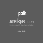 Polk Audio Striker Pro P1 Striker Pro P1 Manual
