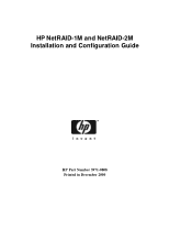 HP D7171A HP NetRAID 1M/2M Installation & Configuration