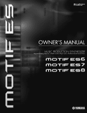 Yamaha ES6 MOTIF ES6/MOTIF ES7/MOTIF ES8 Owners Manual