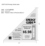 Coby LEDTV3219 Energy Guide Label
