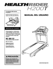 HealthRider H200t Treadmill Spanish Manual