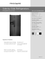 Frigidaire FFSS2315TS Product Specifications Sheet