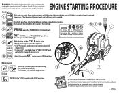 Ryobi RY34426 Engine Starting Procedure