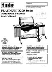 Weber Platinum I 3200 NG Owner Manual