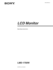 Sony LMD1750W Operating Instructions