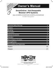 Tripp Lite SU12000RT4UPM Owner's Manual for Hot Swappable Modular UPS 932676