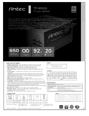 Antec TP-650G Product Flyer