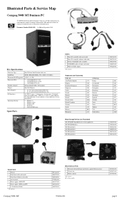 Compaq 500 Illustrated Parts & Service Map: Compaq 500B MT Business PC