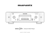 Marantz SACD 30n Quick Start Guide English