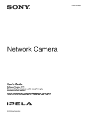 Sony SNCWR600 User Manual (SNC-WR600-602-630-632 user guide)