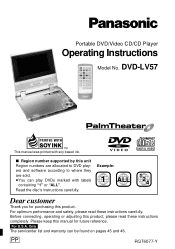 Panasonic DVDLV57 DVDLV57 User Guide