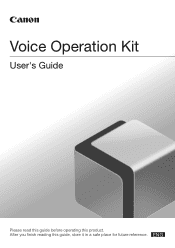 Canon imageRUNNER ADVANCE C2020 Voice Operation Kit Users Guide for imageRUNNER ADVANCE
