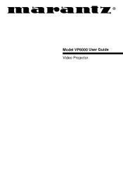 Marantz VP8000 VP8000 User Manual - English