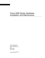 Cisco WS-X4302-GB= Hardware Maintenance Manual