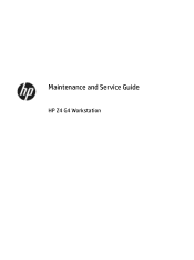 HP Z4 Maintenance and Service Guide