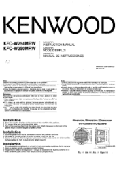 Kenwood KFC-W254MR Instruction Manual