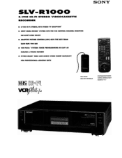 Sony SLV-R1000 Specification Sheet