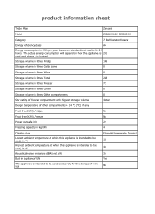 Zanussi ZBB28441SV Product information sheet
