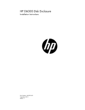 HP D6000 HP D6000 Disk Enclosure Installation Instructions