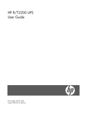 HP T750J HP R/T2200 UPS User Guide