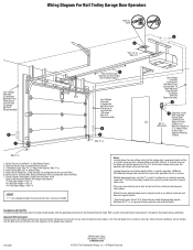 LiftMaster 8587WL Wiring Diagram For Rail Trolley Garage Door Operators