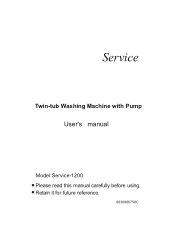 Haier Service-1200 User Manual